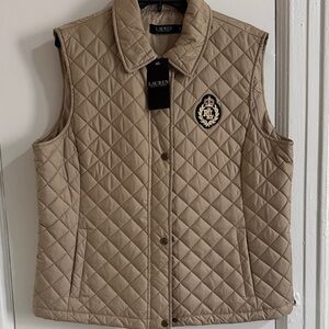 Ralph Lauren women Tan Quilted Vest